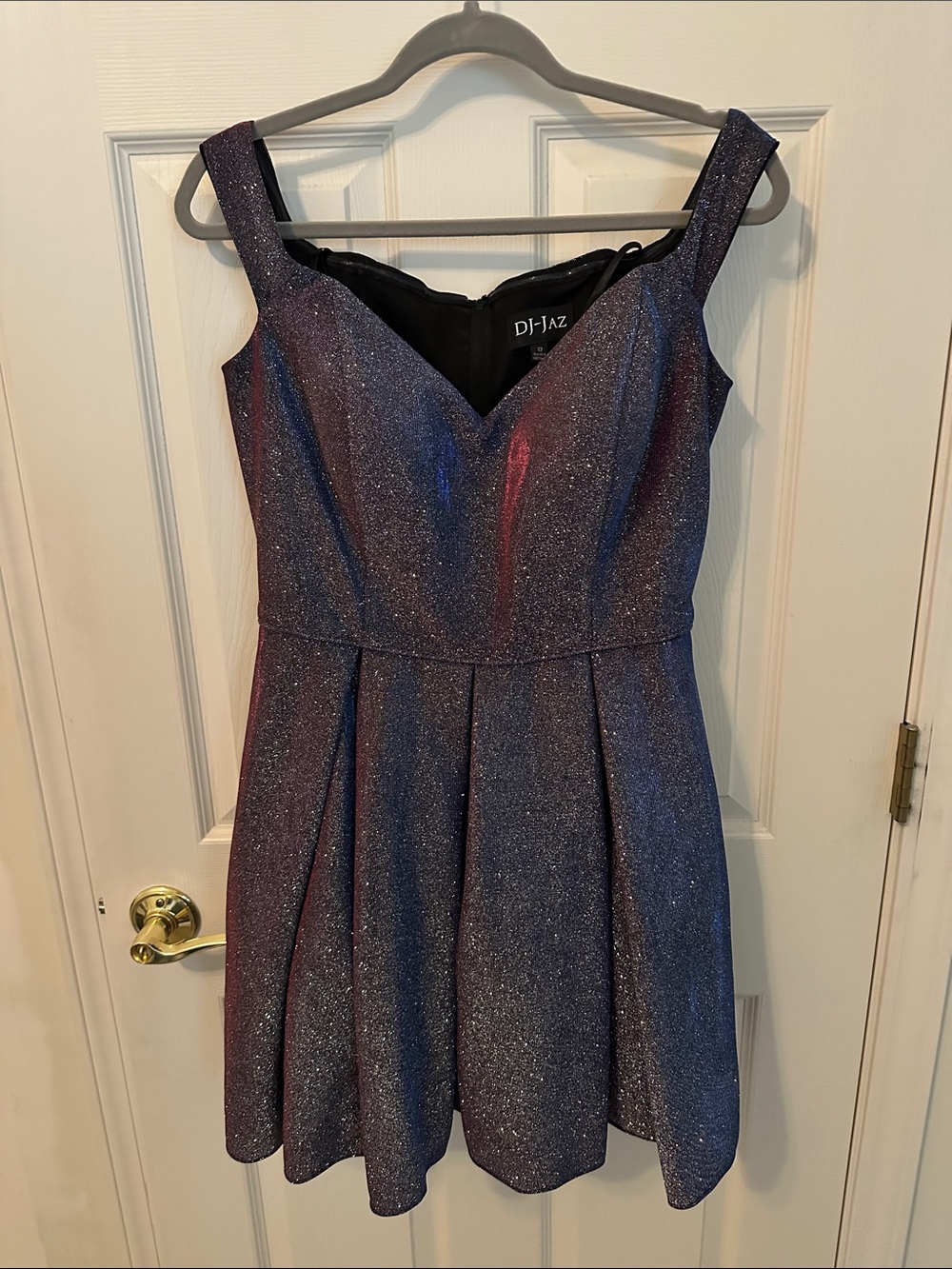 Holographic glitter mini-dress with pockets!